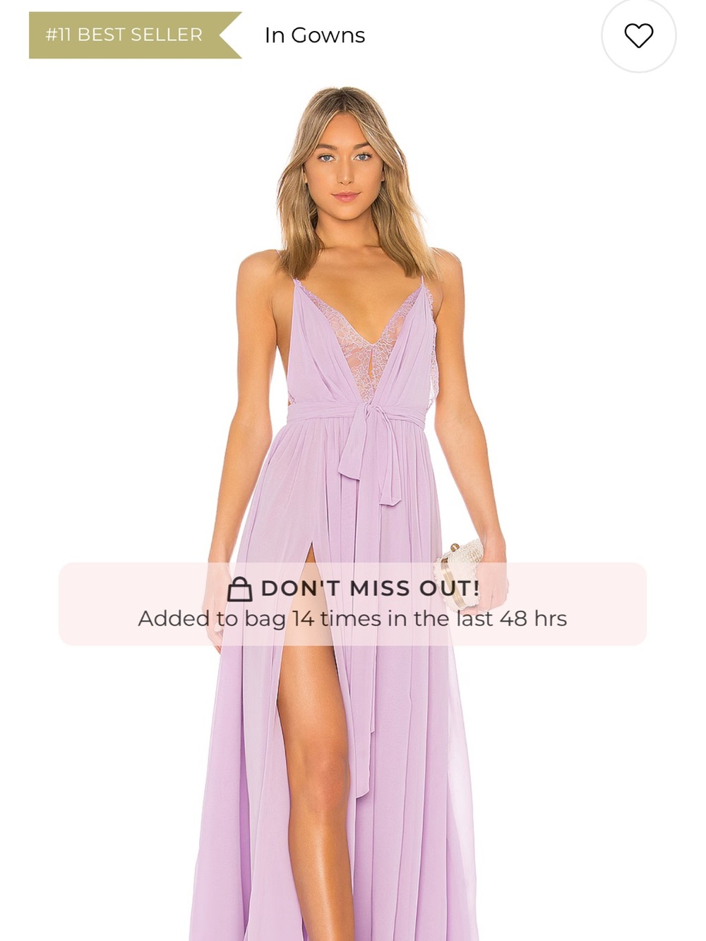 Revolve - Michael Costello lilac dress - XS